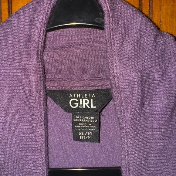 Athleta Girl Purple Cardigan - Picture 2 of 3